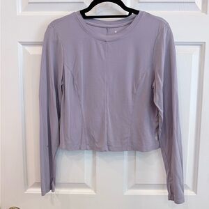 Beyond Yoga Lavender Long-Sleeve Crewneck Top